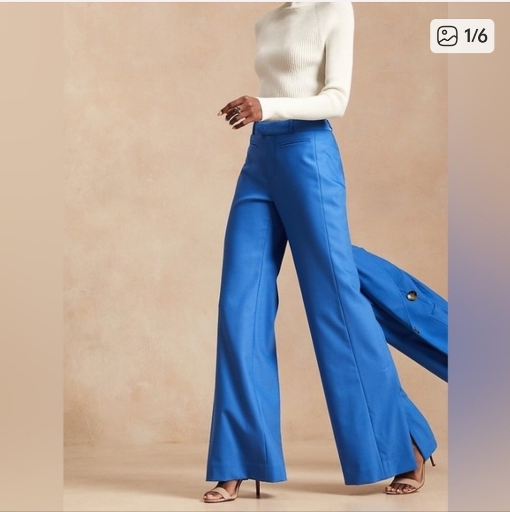 Banana Republic × Harbison Leisure Suit Pants Blue Sz 12